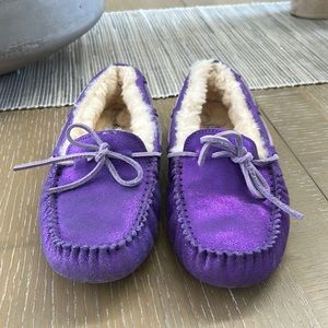 Metallic purple Ugg slippers